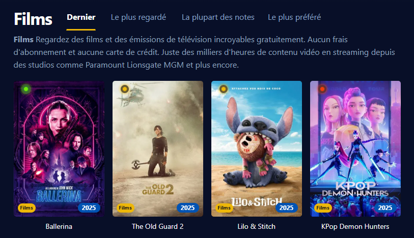 Image de l'interface de Papadustream